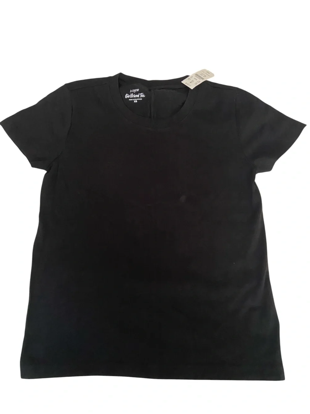 NWT J CREW BLACK GIRLFRIEND TEE SIZE XS